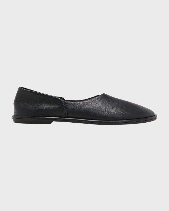 Canal Leather Ballerina Flats